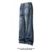 Vintage Blue Lightning Pattern For Men, Autumn Trendy American High Street Pants, Cleanfit Straight-leg Flared Jeans_mkmklike.com