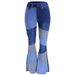 Autumn Yupeng In-Stock New European And American Cross-Border Women's Plus Size Stretch Denim Wide-Leg Fashion Patchwork_mkmklike.com