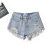 Trendy Girl Closet Spicy Girl Frayed Denim Hot Pants Women 2022 Summer New European And American Ins High Street Washed Ripped Slimming_mkmklike.com