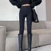 Black High-Waisted Fleece-Lined Skinny Jeans For Women 2025 Autumn Winter New Slim Fit Slimming Tight Pencil Bootcut_mkmklike.com