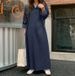 ELLE ELLE 2024 In Stock New Spring Denim Solid Color Elegant Commuter Bohemian Loose Plus Size Long Dress_mkmklike.com