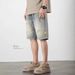 Men's Trendy Brand Denim Shorts Summer Thin Style 2026 New Arrival Five Point Pants Fashionable mid Length Hong Kong Korean Style_mkmklike.com