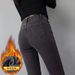 ELLE Fleece-Lined Thickened Jeans 2025 New Women's High-Waisted Autumn Winter Skinny Elastic Slim Fit Pants_mkmklike.com