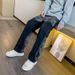 Men's Clothing Cool Street Style Retro Letter Jeans For Men New Spring Style Fashionable And Versatile High End Casual Men's Pants_mkmklike.com