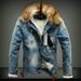 Loom Cross-Border Foreign Trade In-Stock Winter New Hooded Denim Jacket Fleece-Lined Thickened Cold-Proof Warm Men's Coat_mkmklike.com