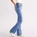 Women's High-Waisted Embroidered Skinny Jeans – Stretch Denim With Gothic Stitching (S-XXL, Light Blue, Cotton Blend, Slim Fit, Gothic Streetwear)_mkmklike.com