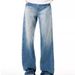 Men's Clothing Light Blue Washed Jeans Men's Cleanfit Design Wide Leg Straight Loose Long Pants_mkmklike.com