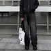 "Unisex Straight-Leg Jeans - Classic Hong Kong Style Denim Pants For Men & Women | Timeless Vintage Wash Options"_mkmklike.com