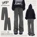Men's Clothing New High Street Loose Straight Tube Unisex Wide Leg Casual Retro Old Straight Tube_mkmklike.com
