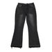 Men's Vintage Washed Distressed Flare Jeans – High Street Retro Denim With Raw Hem & Patchwork Details (Black, Dark Blue, S-Xl)_mkmklike.com