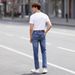 Men's Clothing Commerce Hot Selling Foreign Trade 2026 European And American Style Light Blue Paint Pants Men's Jeans Casual And Versatile Long Pants_mkmklike.com