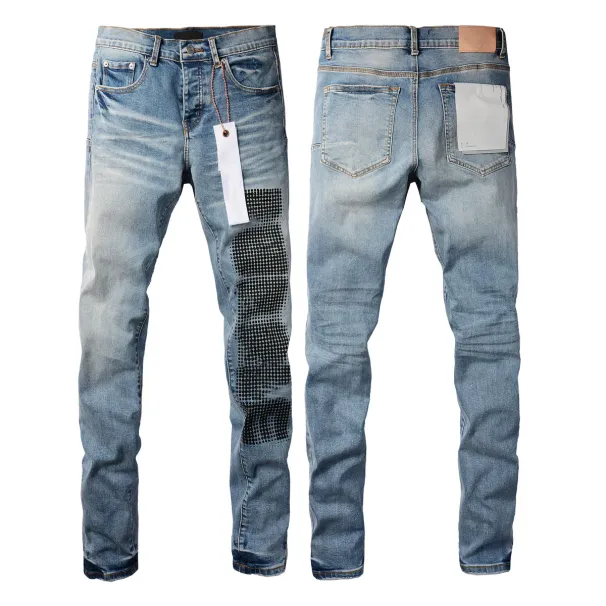 Mens Designer Street Hole Patch Print Hip Hop Black Grey White Trousers Fashion High End Quality Slim Fit Jeans Pants_mkmklike.com