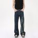 Men's Clothing Trendy Streetwear Tie Dye Flared Jeans For Men Loose Fit Straight Leg Style Denim For Formal & Casual_mkmklike.com