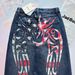 European And American Cross-border 2025 New Hip-hop Pattern Printed Loose Jeans For Women, Y2k High Street Retro_mkmklike.com