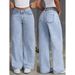 Women's Clothing New Jeans High Waist Straight Loose Casual Long Pants_mkmklike.com