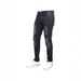 Men's Ripped Straight Leg Jeans Light Blue And Black Cotton Casual Mid Waist Zipper Fly Spring Autumn_mkmklike.com
