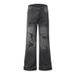 High Street American Style Vibe Pleated Design Flared Jeans Loose Straight Drape Wide Leg Pants For Men Summer_mkmklike.com