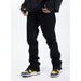 Nordmann European And American Vibe Patchwork Hem Destroyed Frayed Edge Flared Jeans For Men, Niche Black Loose Straight Street_mkmklike.com