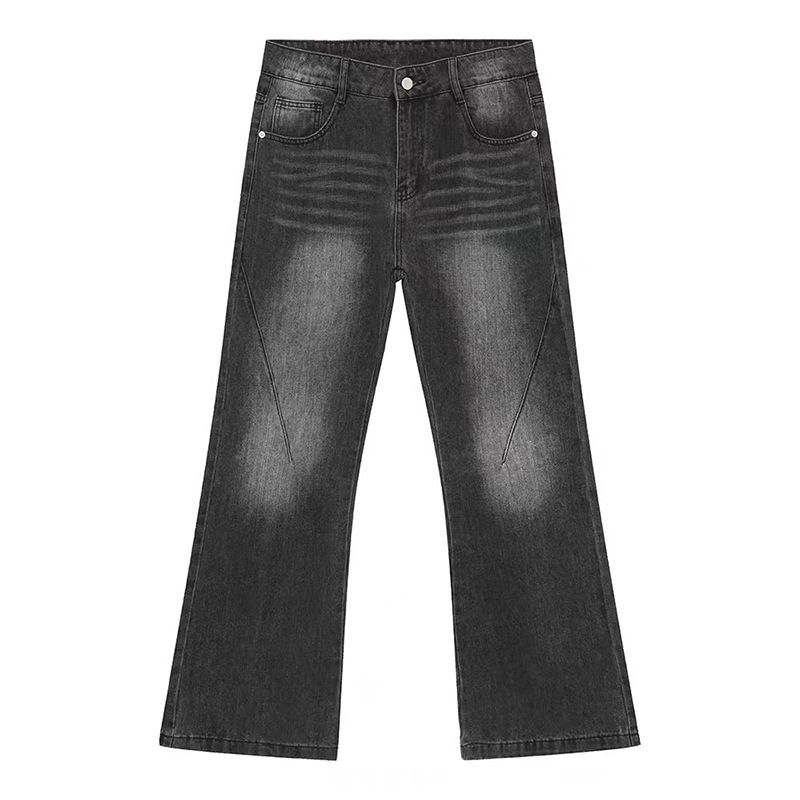 Vintage Washed Denim Pants For Men – High Street Vibe Oversized Straight Fit With Distressed Details (S-XXXL) – 90s Grunge Revival Aesthetic_mkmklike.com