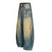G6860 Vintage Washed Jeans – Distressed American High-Street Style (Unisex, Loose Fit, 5 Sizes)_mkmklike.com