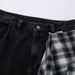 Two-Piece Loose Scimitar Pants Niche Trendy Brand Men's Fashion Design Plaid Detachable Zipper Curved Wide-Leg_mkmklike.com
