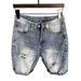 Men's Slim Fit Harem Denim Shorts Summer New Style Straight Leg American High Street Versatile Five Point Trendy Shorts_mkmklike.com