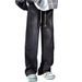 American Retro Jeans Men's Spring And Autumn Straight Loose Trendy Brand Wide Leg High Street Trend Casual Long Pants Men's Trend_mkmklike.com
