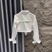 Women's White Denim Jacket Loose Fit Korean Style Short Top Spring Autumn New 2026_mkmklike.com