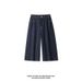 American High Street Style Raw Denim Cropped Jeans For Men, New Summer Loose Wide-leg Couple's Trendy Casual Shorts_mkmklike.com