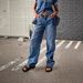 Women's Clothing Loose Wide Leg Patchwork Straight Leg Jeans Women's Trousers_mkmklike.com