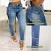 Slim Fit Jeans With Button Down Leg Opening Versatile Casual Fashion Cotton Denim Jeans For Spring/Autumn_mkmklike.com