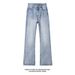 American Retro Washed Marble Pattern Cleanfit Jeans For Men, Trendy Straight Loose Casual Wide-leg Pants_mkmklike.com