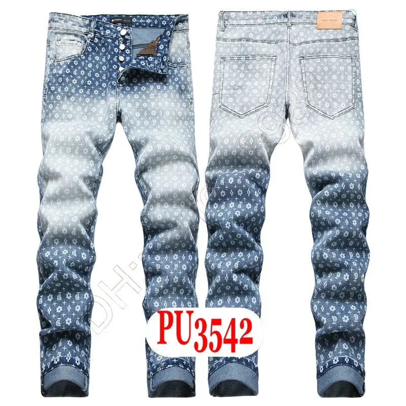 New JEANS Chino Pants Pant Men's Trousers Stretch Close-fitting Slacks Washed Straight Skinny Embroidery Patchwork_mkmklike.com