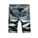 Suitable For All Seasons Suitable For All Seasons High-Quality Spring/Summer New Ripped Denim Men's Stretch Trendy Slim Fit Five-Point Shorts_mkmklike.com