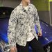 Korean Blue And White Porcelain Jacquard Men's Popular High Street Jacket Hook Flower Piercing Coat Versatile Collar_mkmklike.com