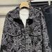 Cashew Flower Denim Jacket Men's Retro Loose Couple Jacket Trendy Brand_mkmklike.com