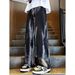 American Retro Tie-dye Gradual Change Jeans Men's Autumn Cleanfit Micro-pull Pants Design Sense Premium Straight Pants_mkmklike.com