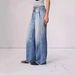 Vintage Mid-Rise Women's Jeans - High Waist Distressed Denim Pants With Wide Leg & Straight Fit, Retro Washed Blue & Light Wash (XS-2XL)_mkmklike.com