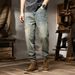 Large Size Men's Clothing Summer Thin American Retro Jeans Men's Loose Elastic Ripped And Fattened Plus Size Jeans_mkmklike.com