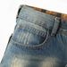 Men's Distressed Slim Straight Jeans – Vintage Washed Denim With Ripped Details, Classic 5-Pocket Design For Casual Outfits (28-40 Waist)_mkmklike.com