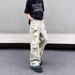 Vintage Washed Distressed Denim Jeans For Men & Women - Relaxed Fit Wide Leg High Street Straight Pants_mkmklike.com