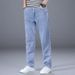 High-end Stretch Jeans Men's Spring And Autumn New Loose Straight Pants Youth Trend Versatile Casual Pants_mkmklike.com