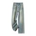 European And American Style Vintage Blue Washed High-waisted Trendy Wide-leg Pants 2026 Spring Distressed Slimming_mkmklike.com