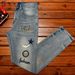 Men's Clothing High End Slim Fit Men's Jeans Ripped And Patched Blue Embroidered Trendy Fashionable Spring Summer Trousers_mkmklike.com