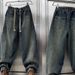 Loose Men's Wide Leg Jeans Casual Faionable American Sle Straight Cut Vintage Knife Pants Autumn New Arrival_mkmklike.com