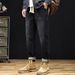 Factory Direct Supply Autumn And Winter New Elastic Waist Sports Harlan Pants Men's High-quality Heavy Industry Large-size Denim Trousers Men's_mkmklike.com
