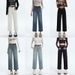 Vintage Stretch Straight-Leg Jeans Loose Slimming Cigarette P, New Spring Style For Petite Women, Cropped Baguette_mkmklike.com