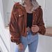 Ins Style Autumn Winter European American Lantern Long Sleeve Corduroy Casual Short Jacket Hot-Selling_mkmklike.com