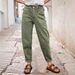Women's Stretch Mid-Rise Straight Leg Jeans - Green Button Detail With Slant Pockets (S-XXL, All-Season Comfort)_mkmklike.com