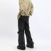 Nordmann Black Cargo Jeans For Men American Retro Loose Wide-Leg Trendy High Street Versatile Casual Long Pants_mkmklike.com